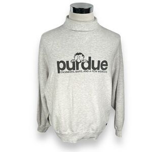Vintage Russell Purdue Sweatshirt Men’s XL Gray Engineers Weirdos Bars USA Rare